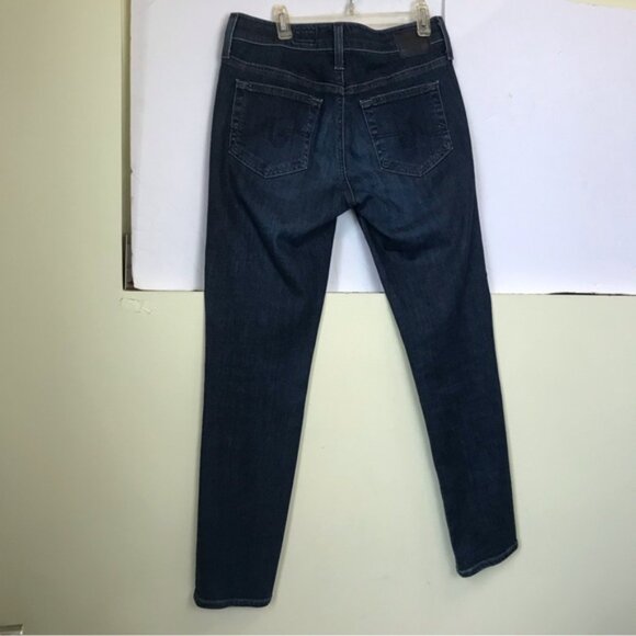 AG Adriano Goldschmied The Beau High Rise Slouchy Skinny Jeans Dark Distress 24R - Picture 3 of 16
